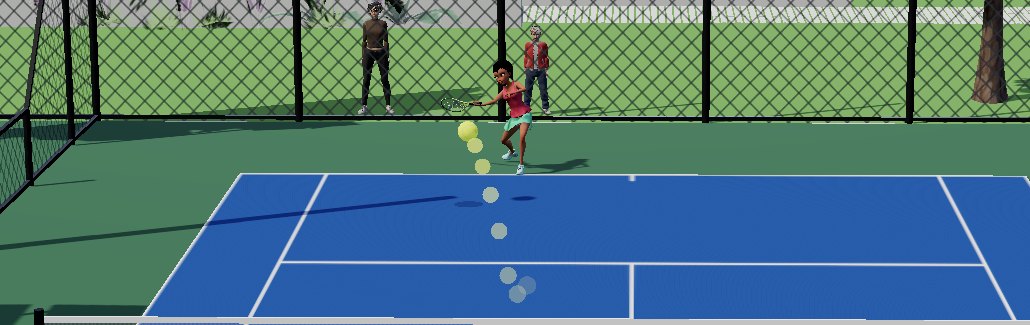Live 3D broadcast — a rally on the club court